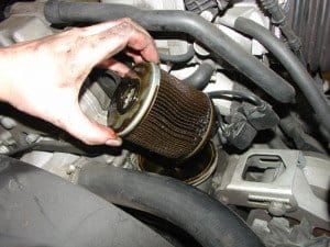 changing an oil filter