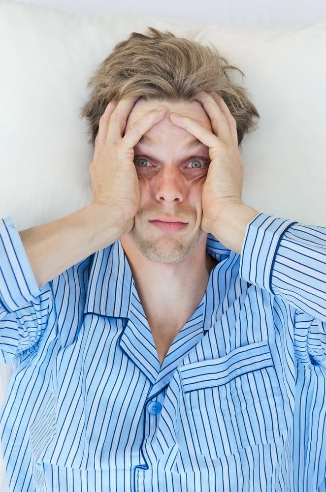 dude having trouble sleeping