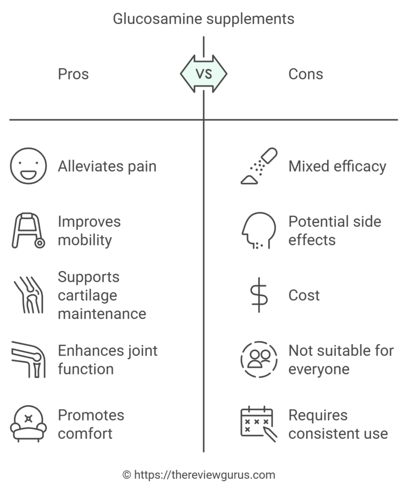 Glucosamine supplement joint health proc cons