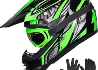 ILM Youth Kids ATV Motocross Helmet in green coler