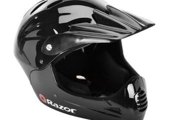 The Razor Full Face Youth Helmet black color