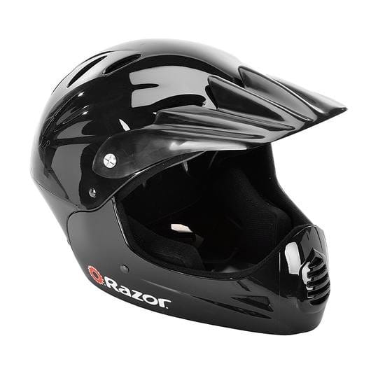 The Razor Full Face Youth Helmet black color