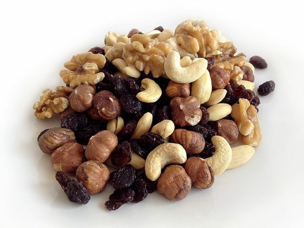 healthy walnut and raisins and nuts