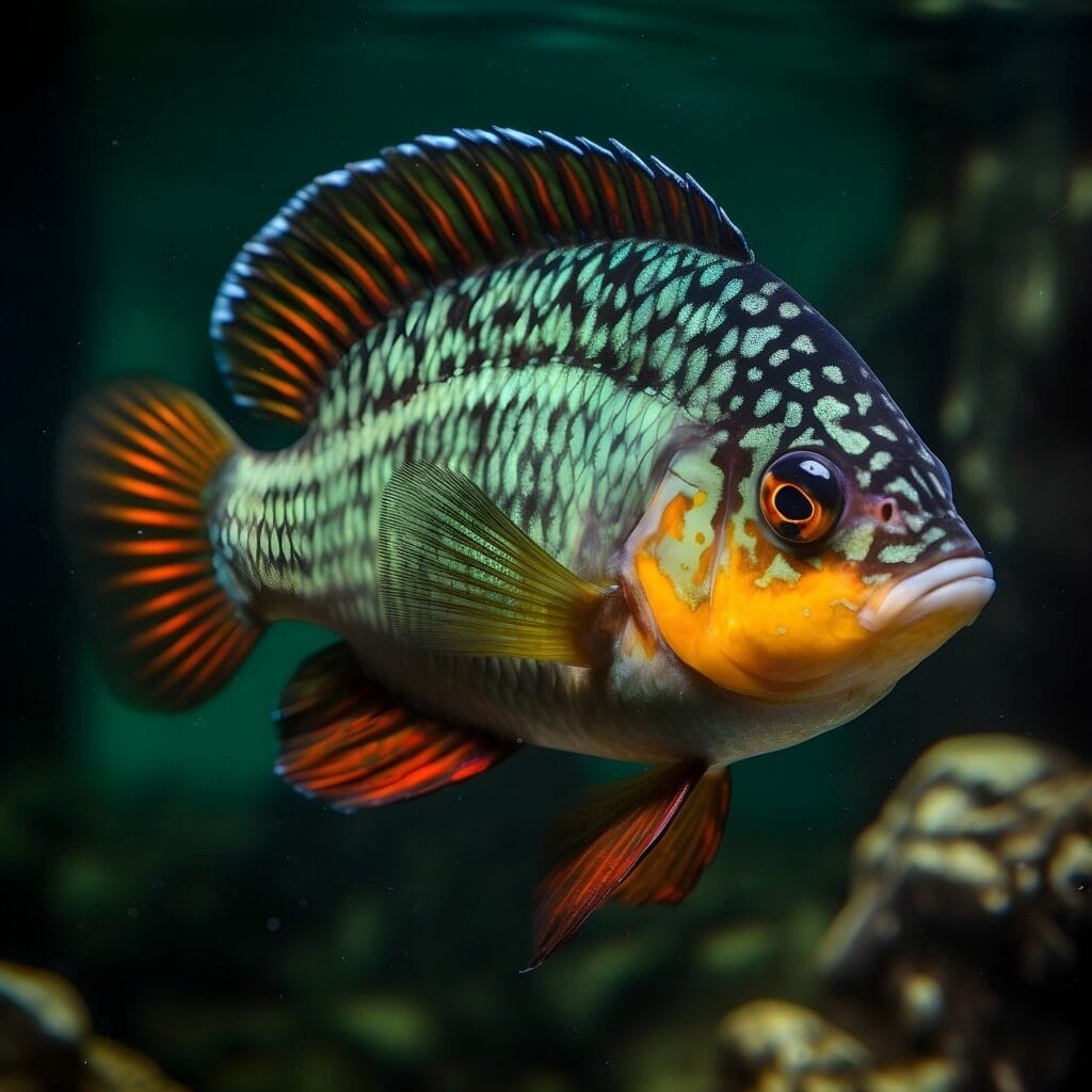 green terror cichlid, cichlid, aquarium